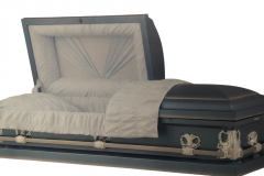 Blue Casket Trimmed with Silver